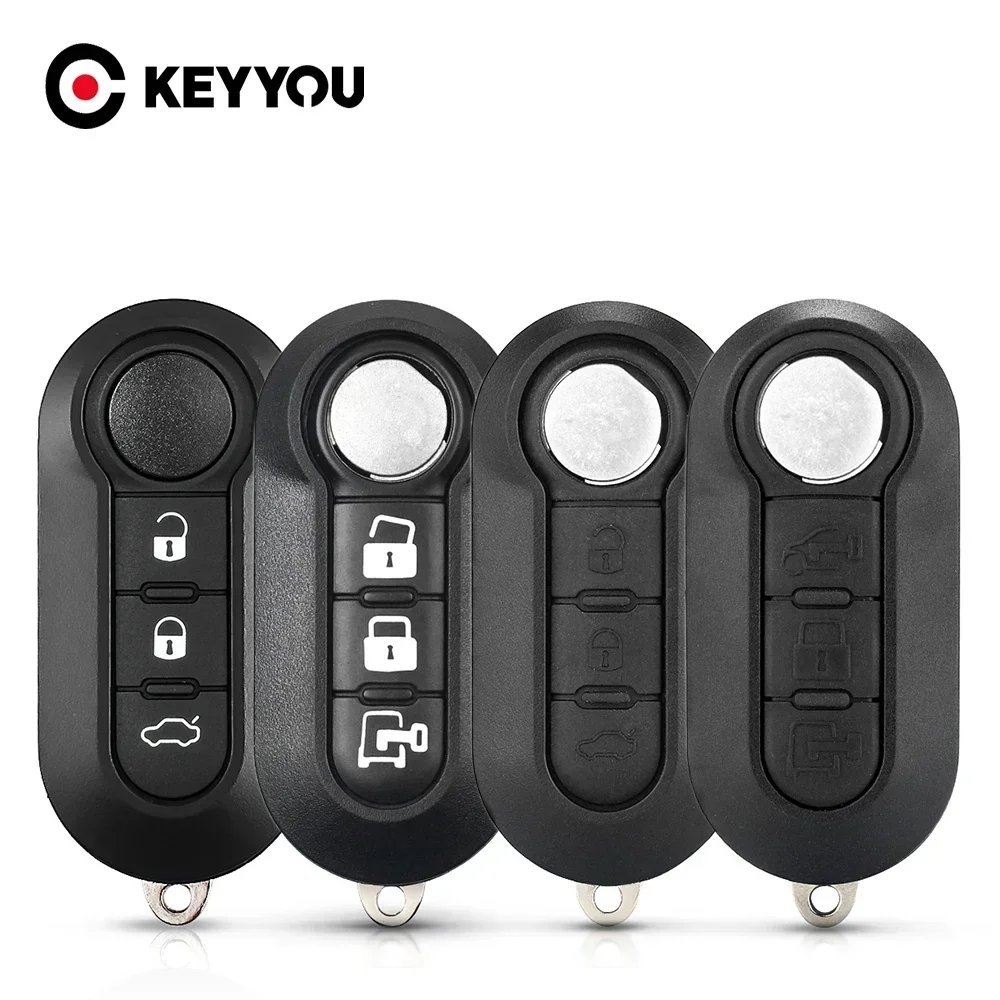 

KEYYOU 20PCS Flip Folding Car Key Shell For Fiat 500 Punto Ducato Stilo Panda SIP22 3 Buttons