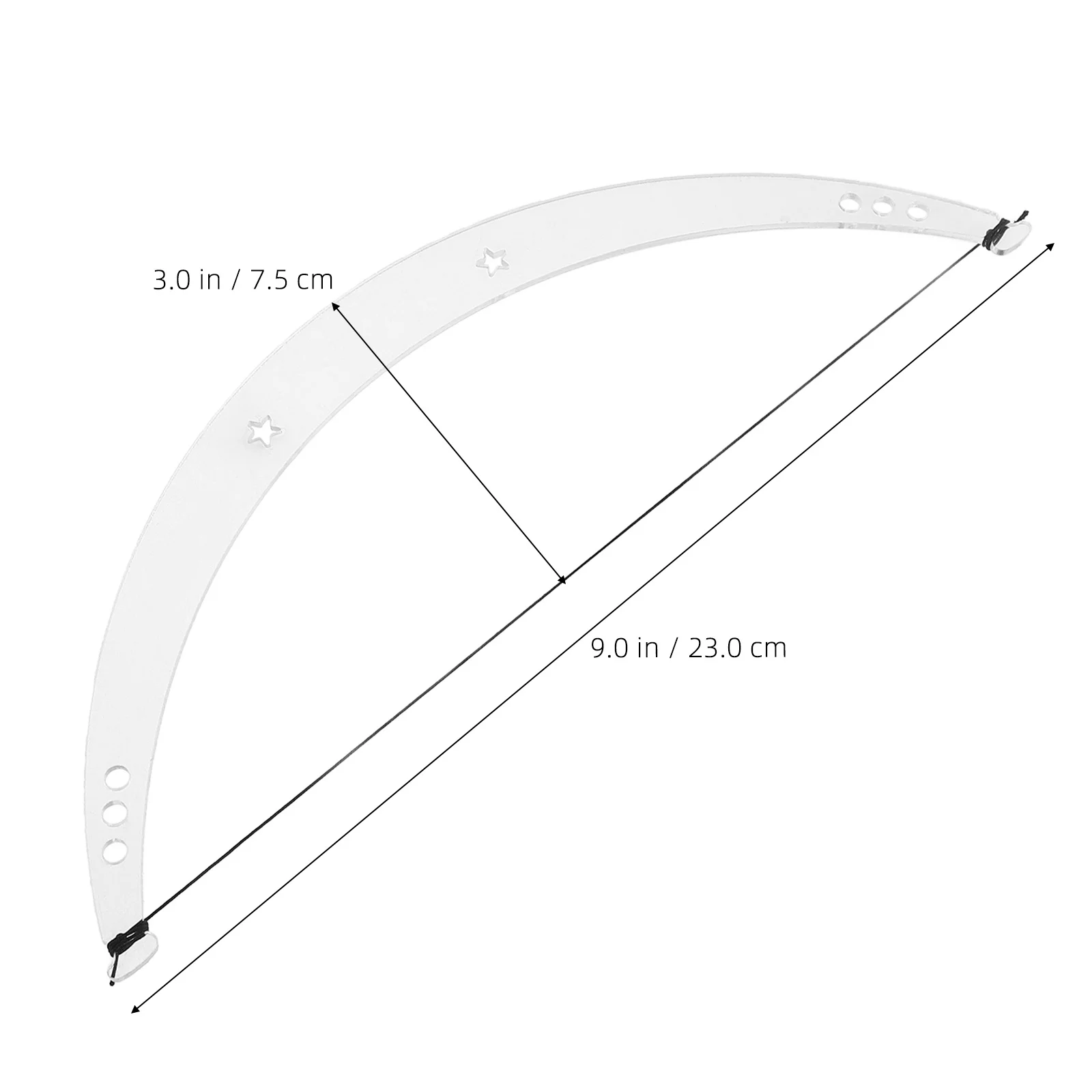Plantilla de plástico para cejas, juego de regla de posicionamiento de Luna, herramienta de medición de cejas, plantilla reutilizable para diseño simétrico de cejas, 3 uds.