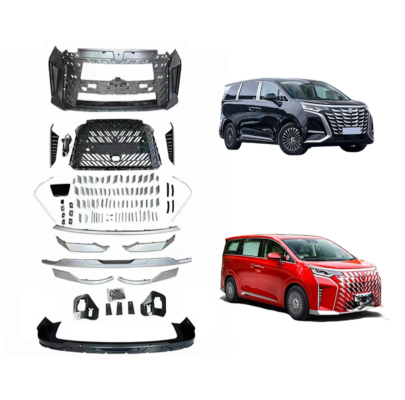 

High-quality TengshiD9 2022 + front and rear bumper car grille body kit for BYD Denza D9 2022-2025 upgrade to Genesis body kit