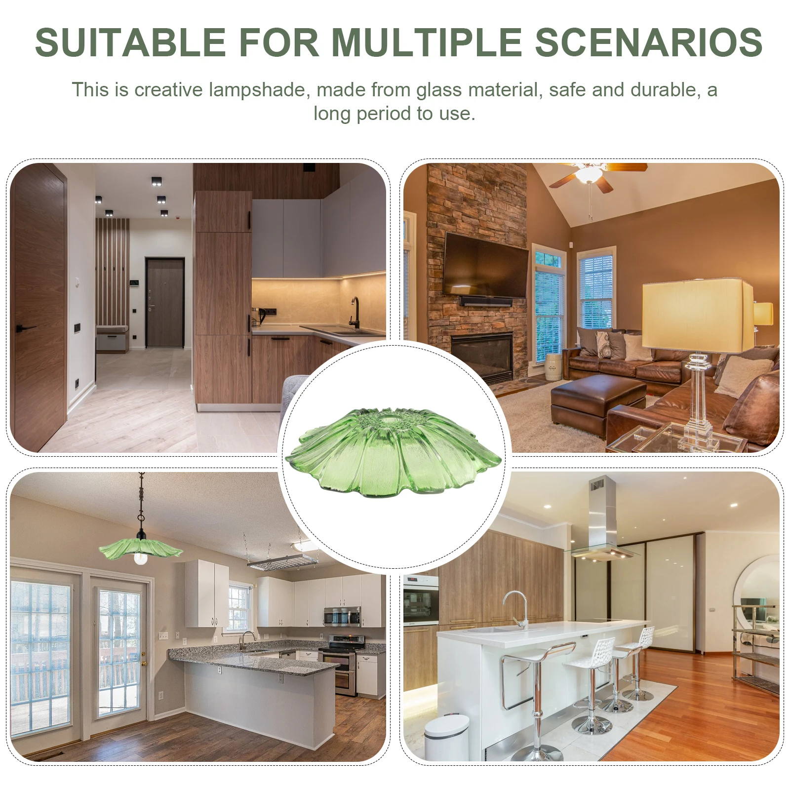 

Шикарный стеклянный абажур с подвеской в виде цветка, чехол премиум-качества, теплый свет для украшения, кухонные абажуры