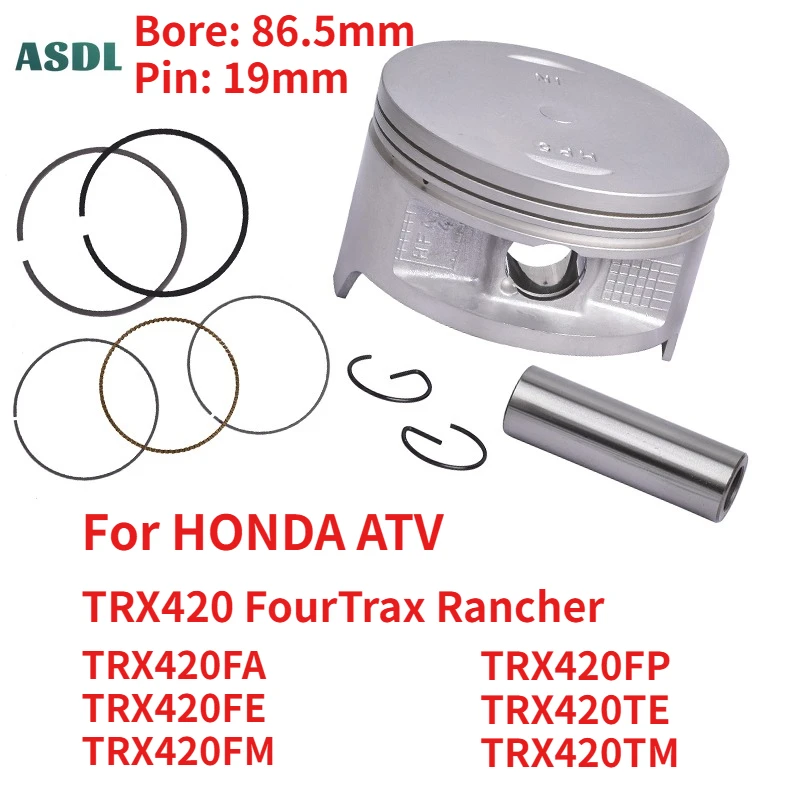 

Комплекты поршней и поршней для мотоцикла 86,5 мм STD для HONDA TRX420 FOURTRAX RANCHER 420 2x4 4x4 TRX 420 2007-2010 13101-HP5-600