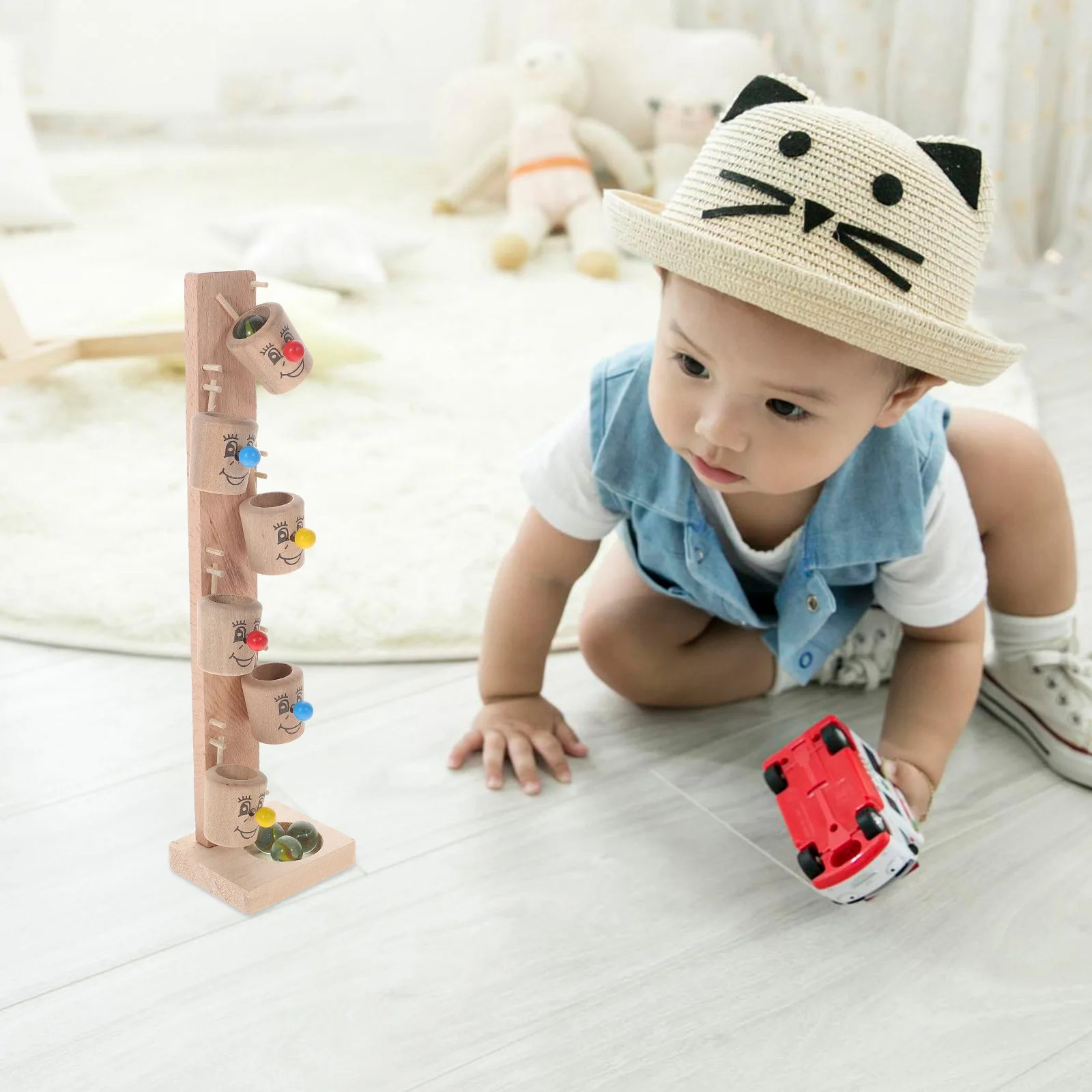 

Pinball Table Intelligence Training Block Rolling Toy Glass Toys Kids Wooden Educational Child