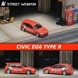 SW In Stock 1:64 EG6 TYPE R No Good Racing Diecast Diorama Car Model Toys Street Weapon