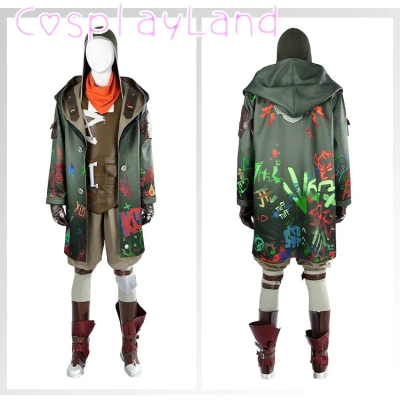 

Arcane Ekko Costume LOL Ekko Cosplay Costume Christmas New Year Comic Con Men Suit Game Outfit Jacket Boots Custom Size