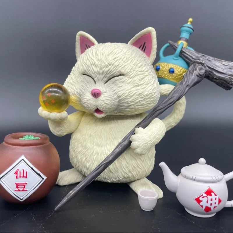 

Dragon Ball Cat Immortal Karin Tower Holy Narcissus Bean Jar Cat Divine Модель ручной работы Аниме Кукла Подарочная игрушка
