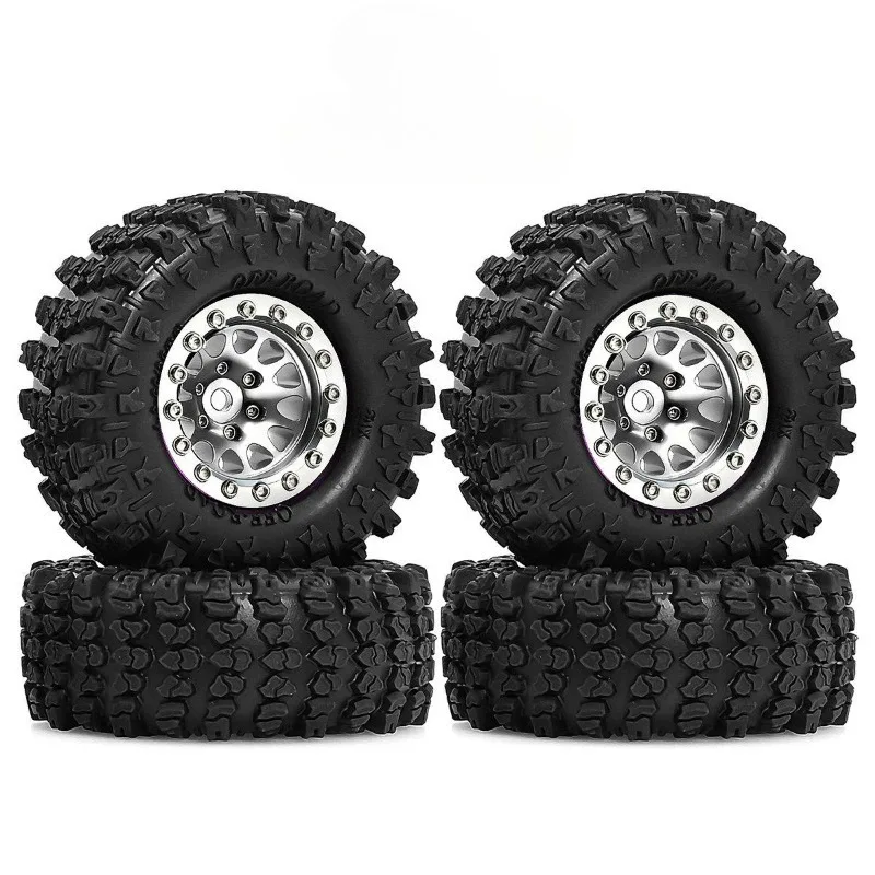 Set di Sostituzione Pneumatici in Gomma ad Alta Aderenza per Ruote Beadlock in Lega MN82 RS 499 Ford MN82 LC79 1/12 RC Crawler