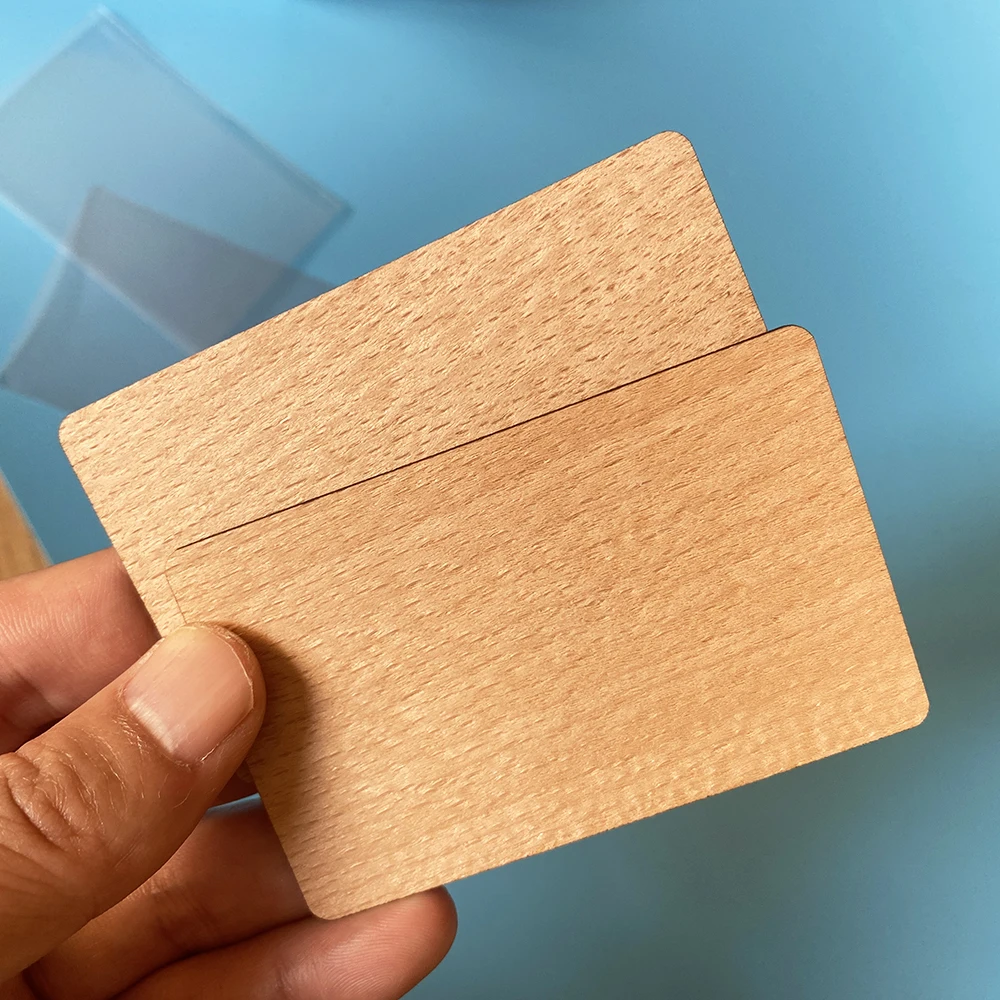 

10PCS Beech Wooden Card 144bytes 13.56MHZ NFC213 Chip Card NFC Contactless Business Gift Social Media Sharing Card