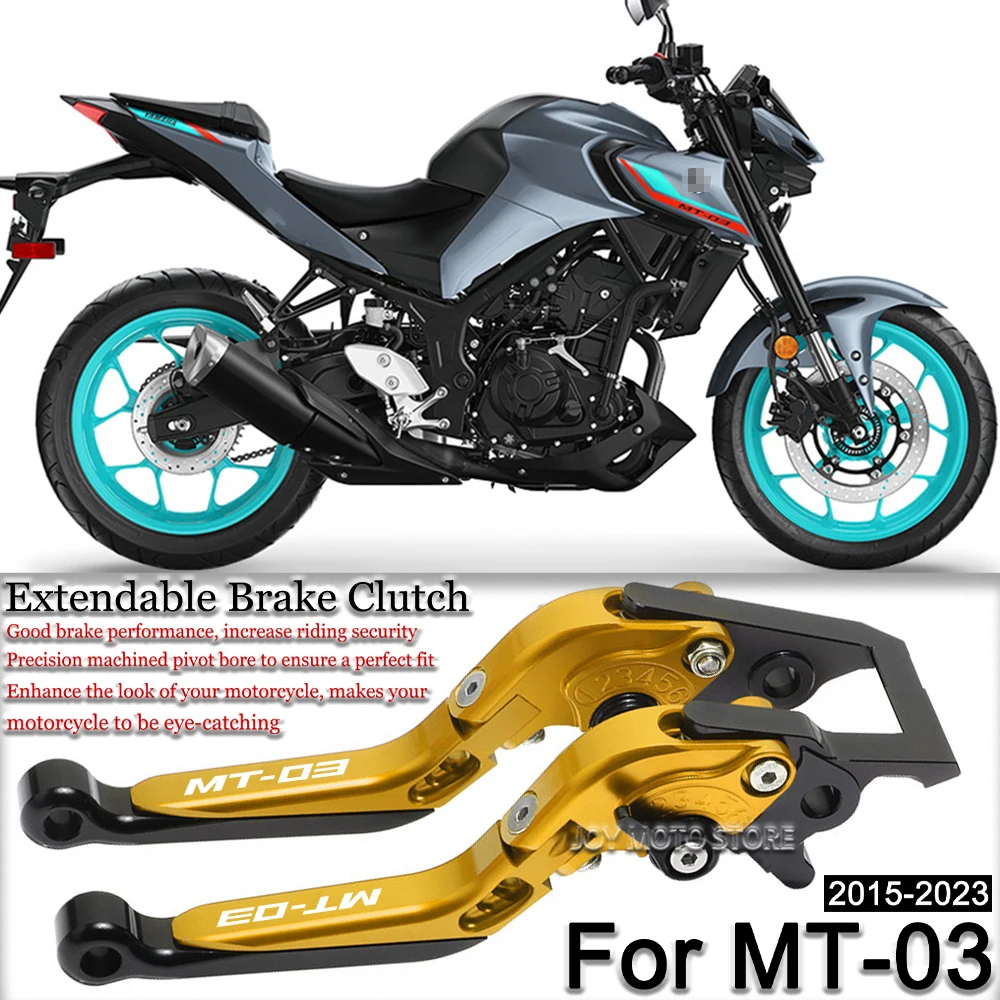 

For MT-03 mt-03 mt03 2015-2023 Motorcycle Accessories CNC Brake Clutch Levers Adjustable Extendable Handlebar Grips