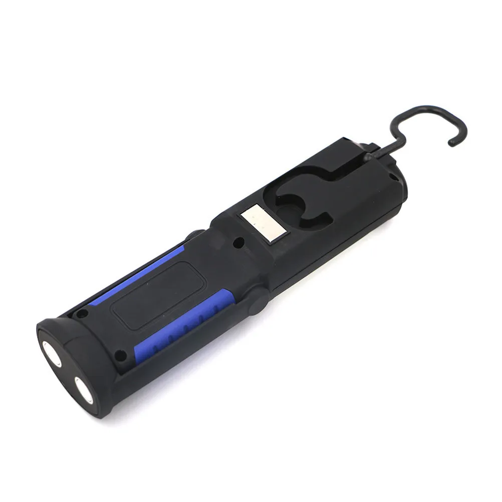 USB Rechargeable Portable Torch 1Cob Super Bright White Work Light Rotatable Magnetic Hook Emergency Flashlight Lantern