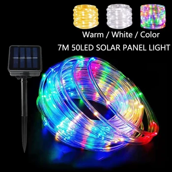 Guirlande solaire LED étanche pour l'extérieur, décorations ...