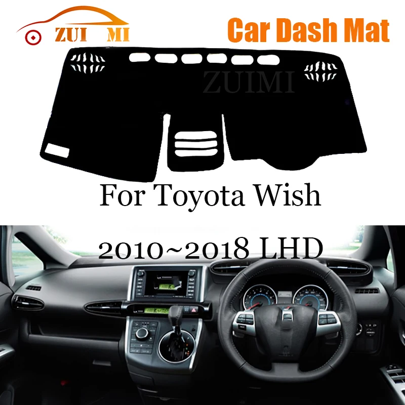 

ZUIMI Dashboard Cover Dash Mat Dashmat For Toyota Wish 2010~2018 LHD RHD Dash Board Cover Pad Sun Shade