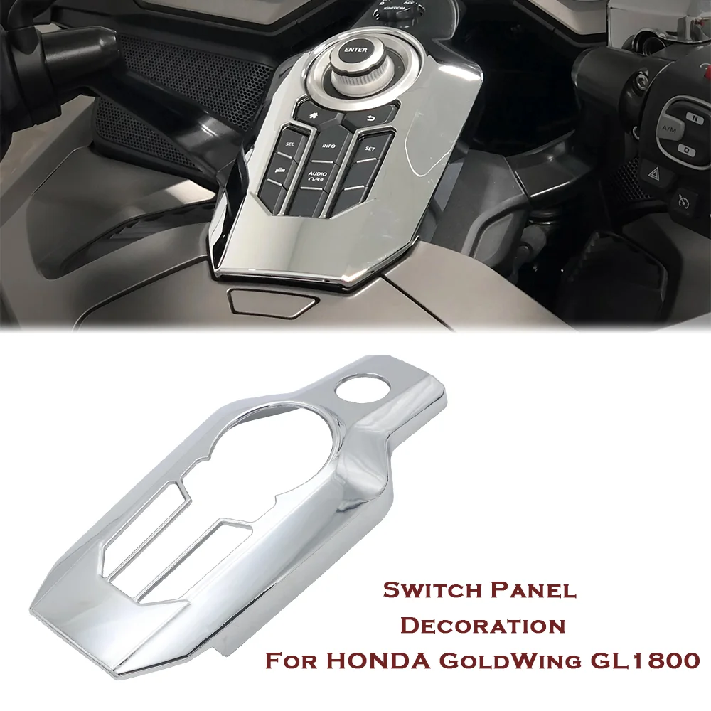 

Motorcycle Center Console Switch Panel Cover Chrome Garnish For HONDA GoldWing Tour DCT Airbag GL1800 F6B GL 1800 2018-2023