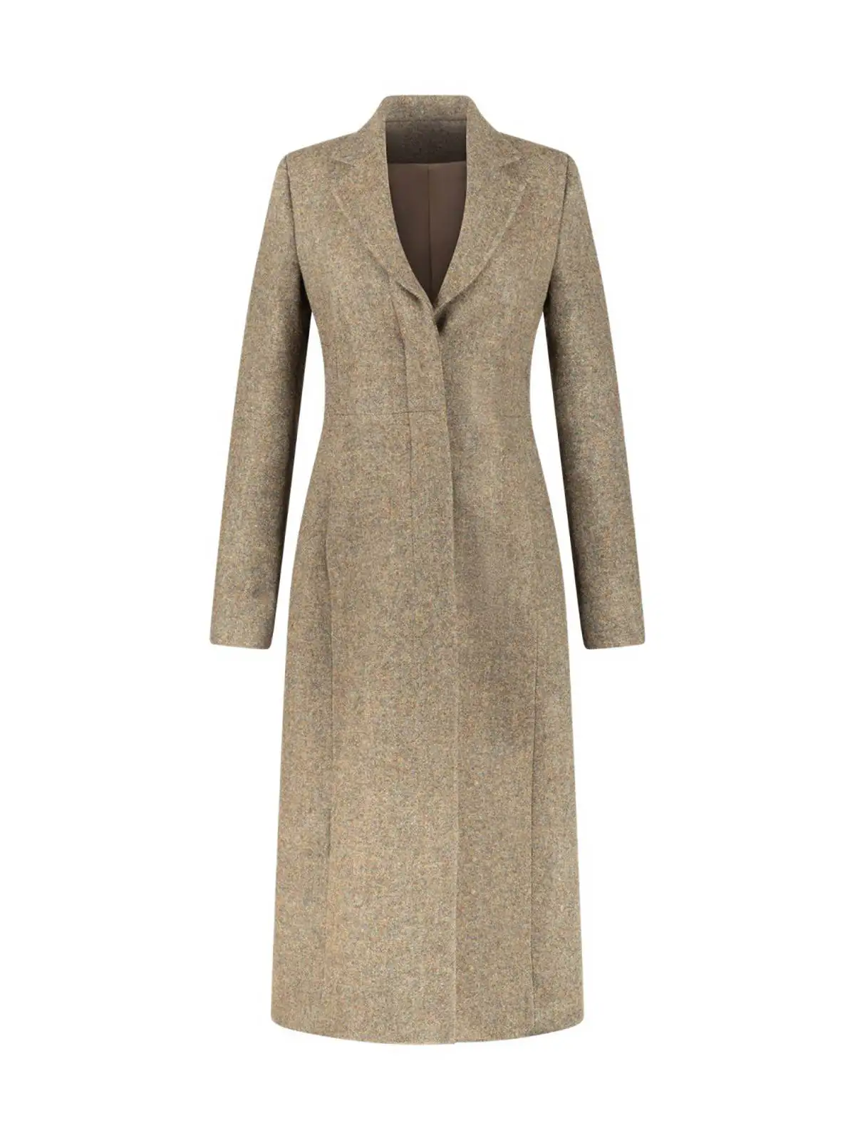 Women Winter Long Coat Fashion Tweed Jacket Vintage Custom Made Birthday Party Formal Wear