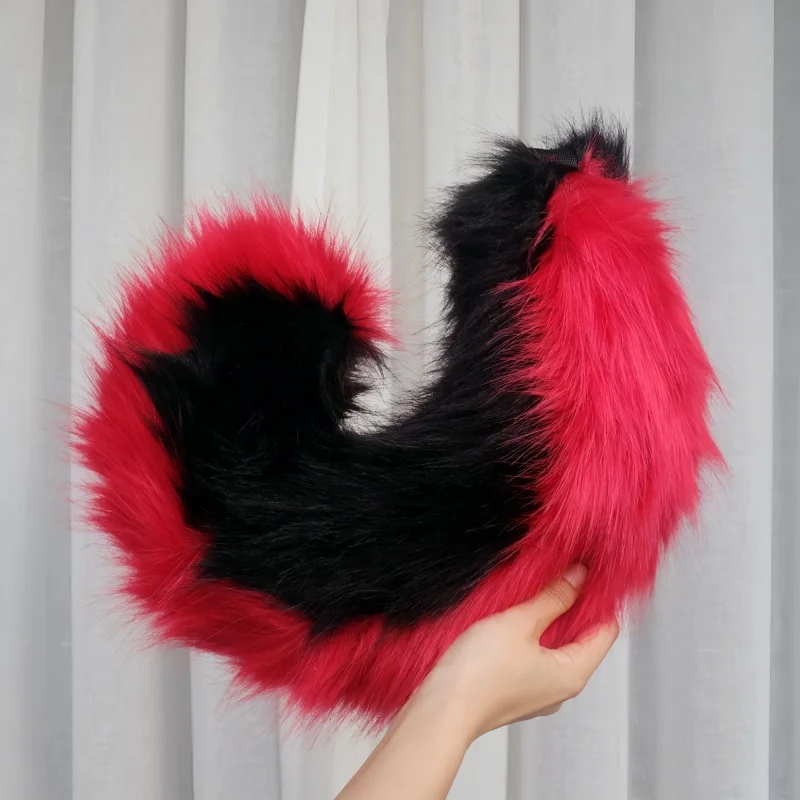 

Furry Ears and Tail set DOG PUPPY WOLF/Halloween Furry/Halloween costume/Cosplay Ears and Tail/Red Fur Ears Headband