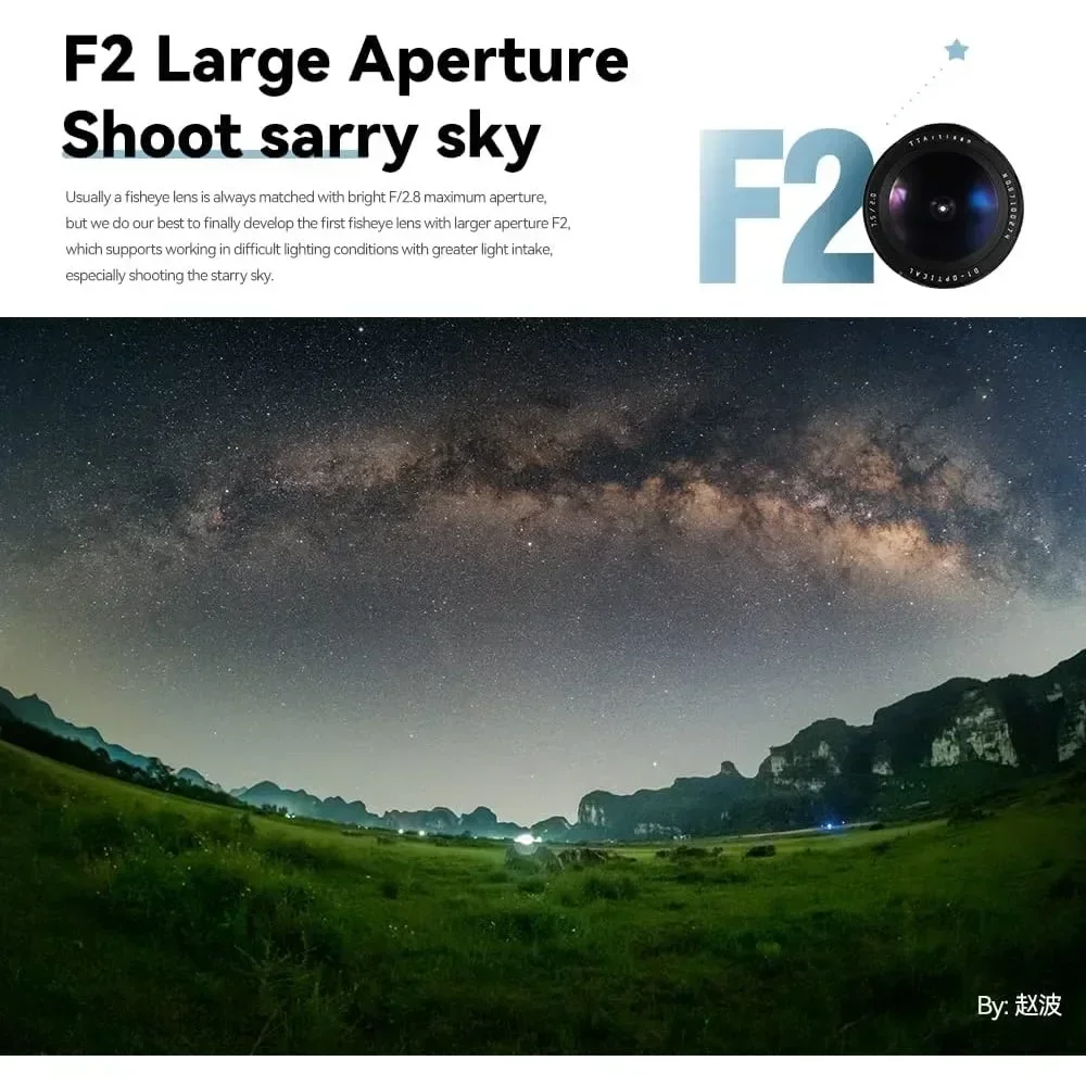 TTAartisan 7.5 مللي متر F2.0 APS-C فتحة كبيرة كاميرات عين السمكة عدسة لسوني E نيكون Z فوجي X M4/3 كانون EOS M L جبل الكاميرا #3