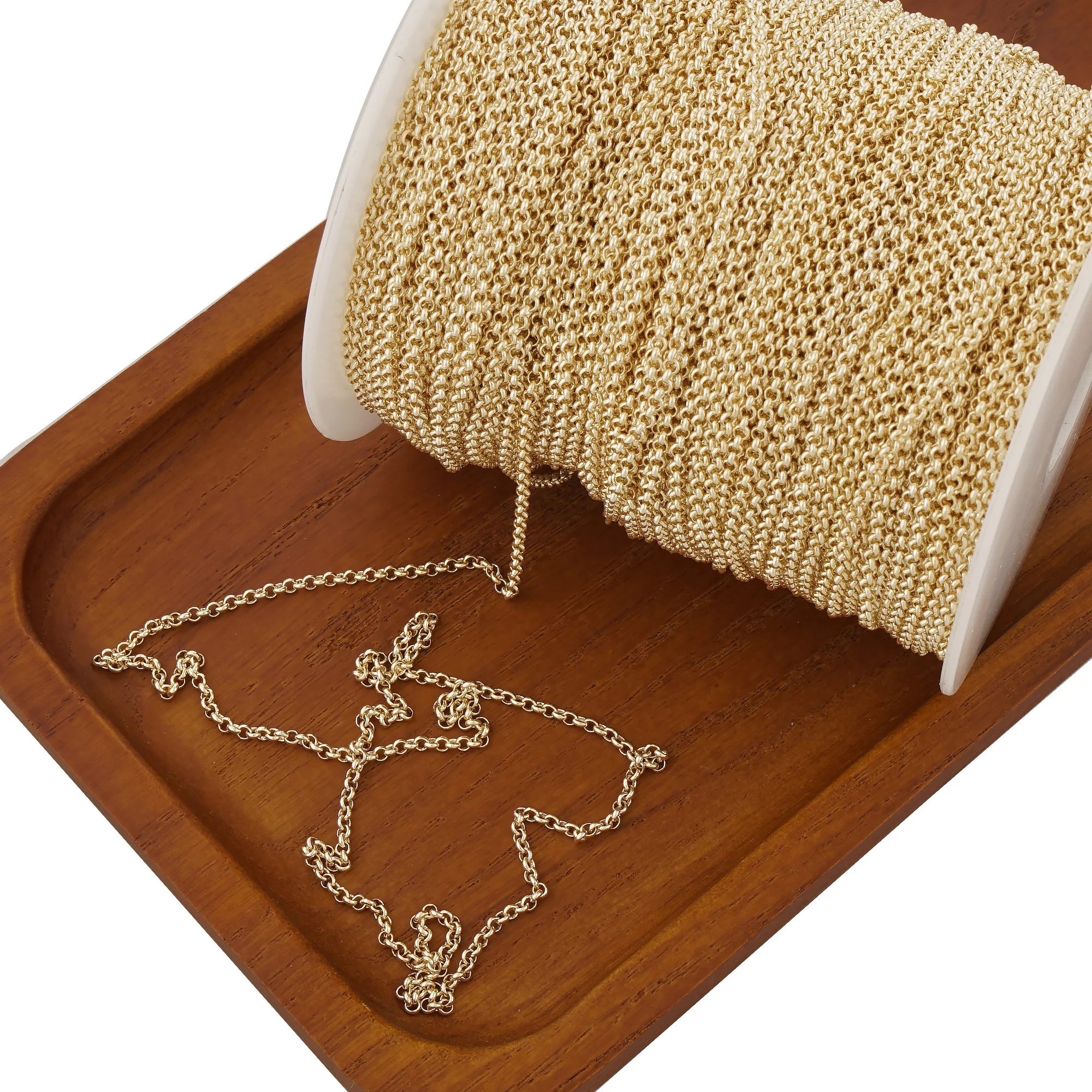 6 Feet 2mm 14K Gold Filled Rolo Chain, Wholesale Necklace Chain, Jewelry Making Supplies Free Shipping DIY Component Accessory