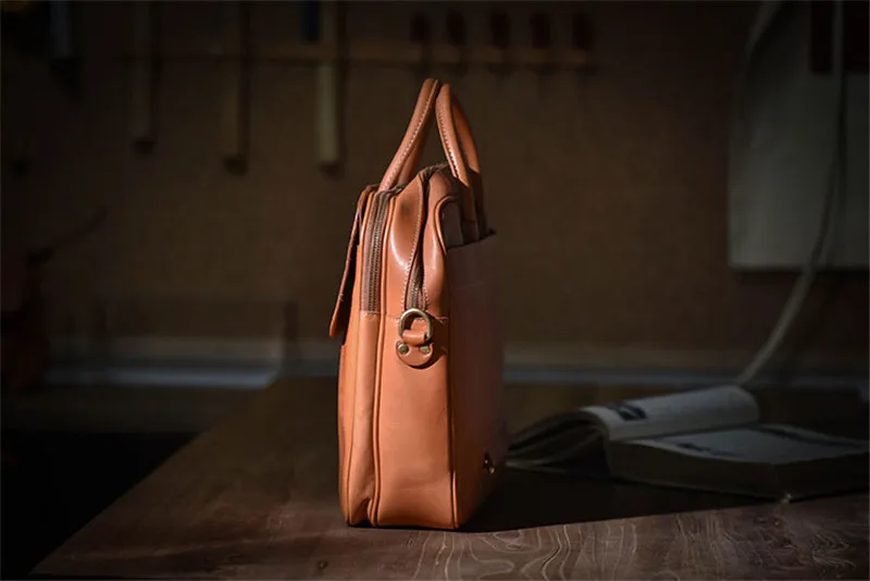 Maleta de couro genuíno para homens e mulheres, bolsa real de couro, bolsa mensageiro, casual de negócios, vintage, luxo, natural, moda