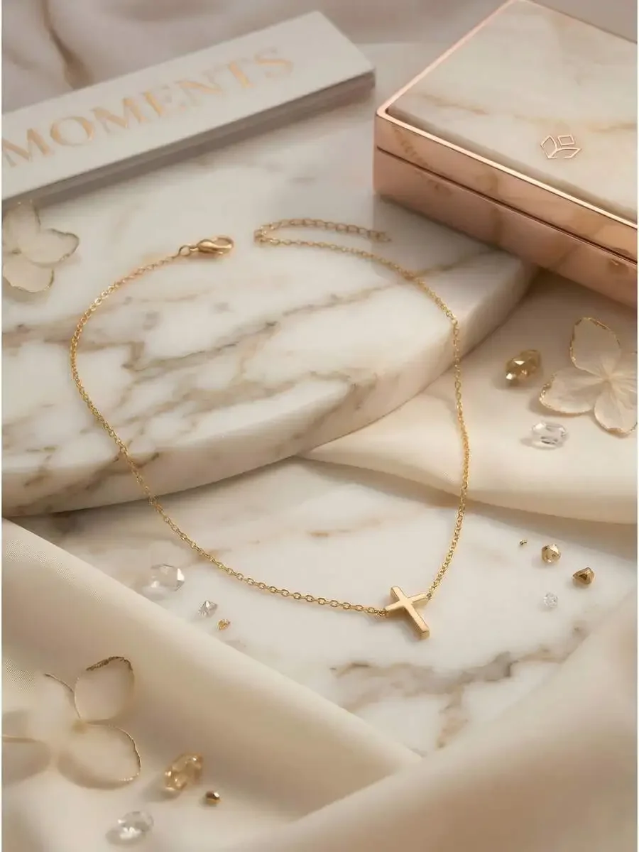 

Stainless Steel Cross Pendant Necklace For Women Daily Wear Fashion Jewelry