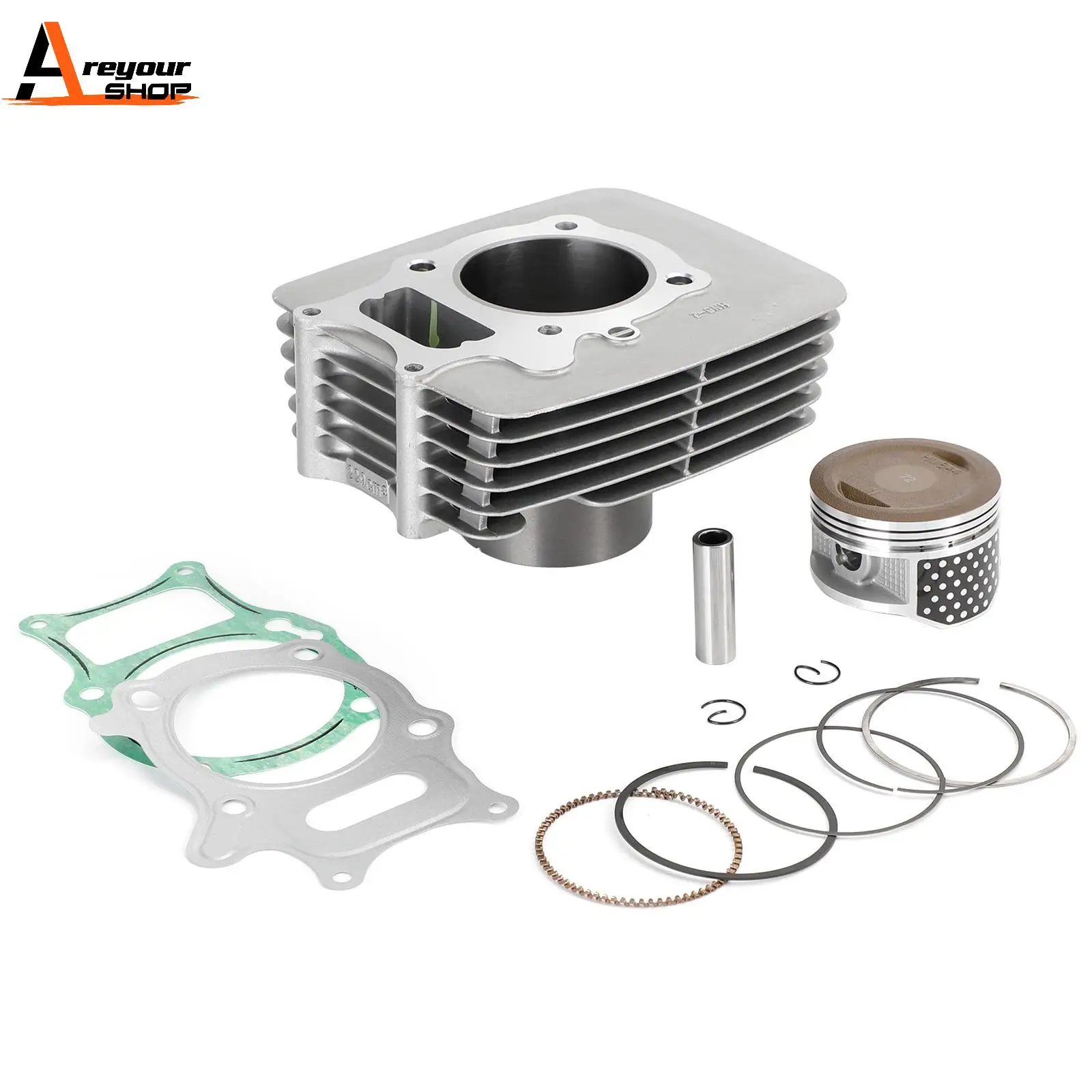 

Areyourshop Big Bore 72mm Cylinder Piston Gasket Kit for Honda Recon Sportrax TRX250 TE TM X