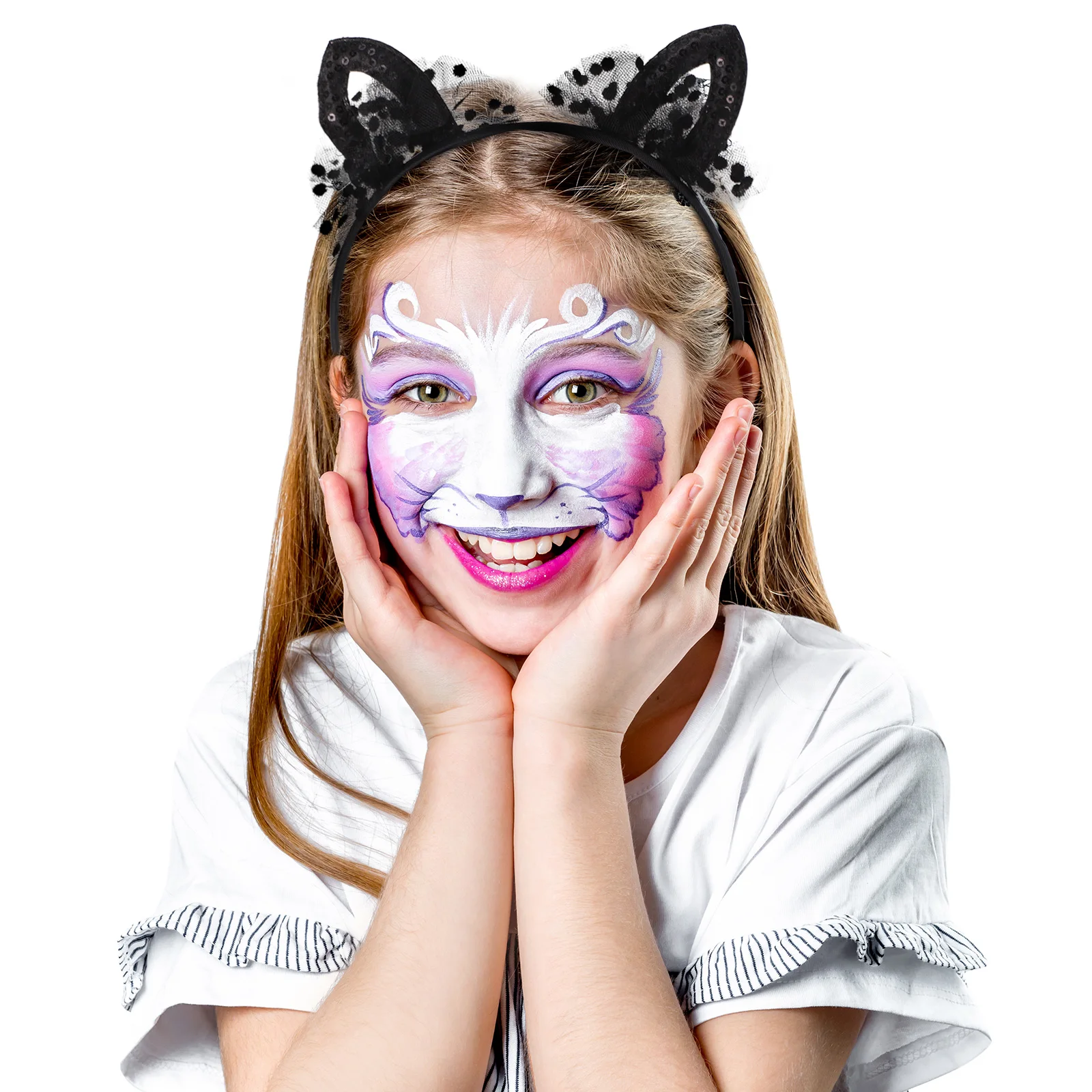 

5Pcs Girls Headband Ears Hair Hoop Shiny Kids Hairband for Children Party Accessory Lovely Gift Set