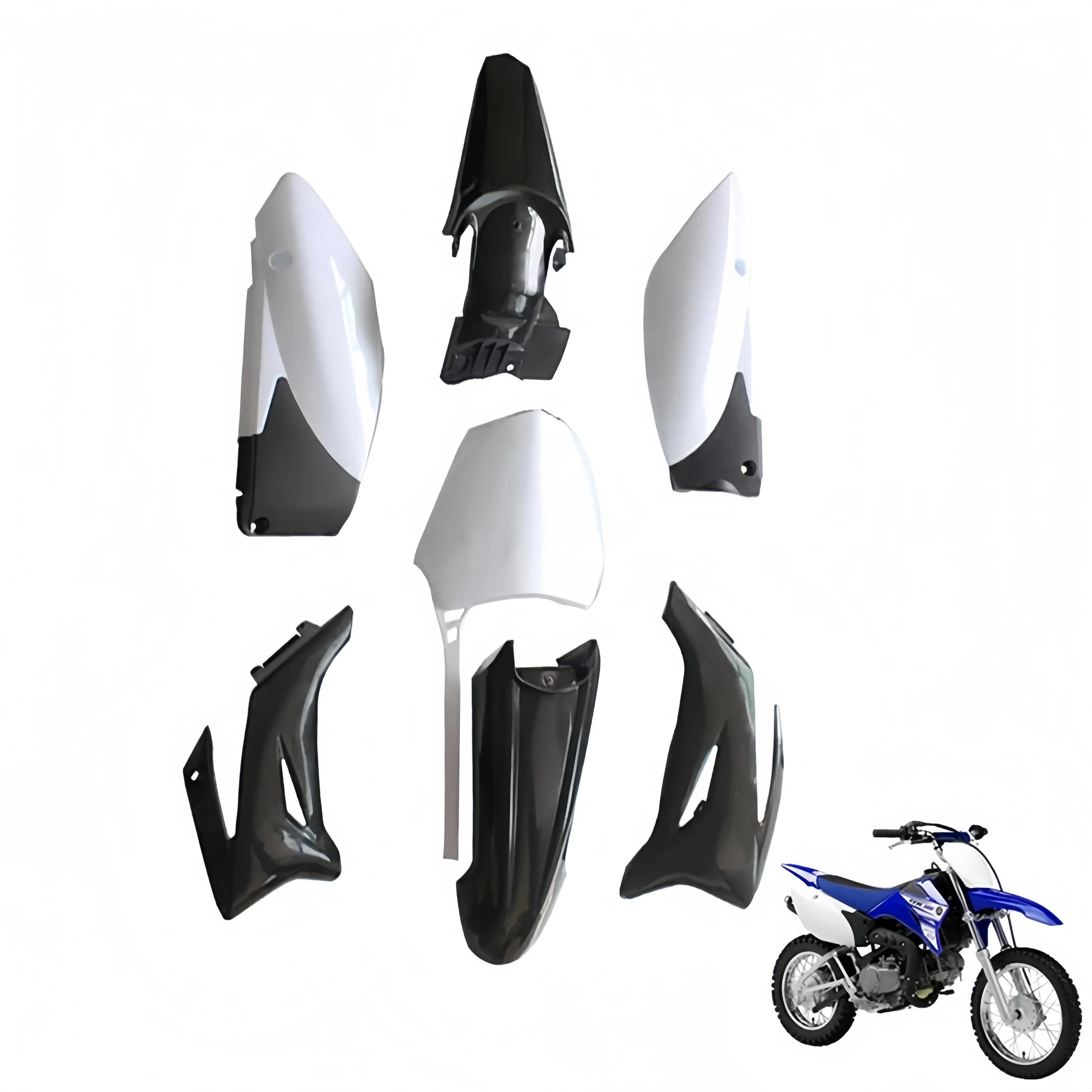 Universal Fender Full Body Plastic Fairing Kit for TTR110 BSE160 PH09/11 Dirt Pit Bike Off-road Motorcycle Accessories