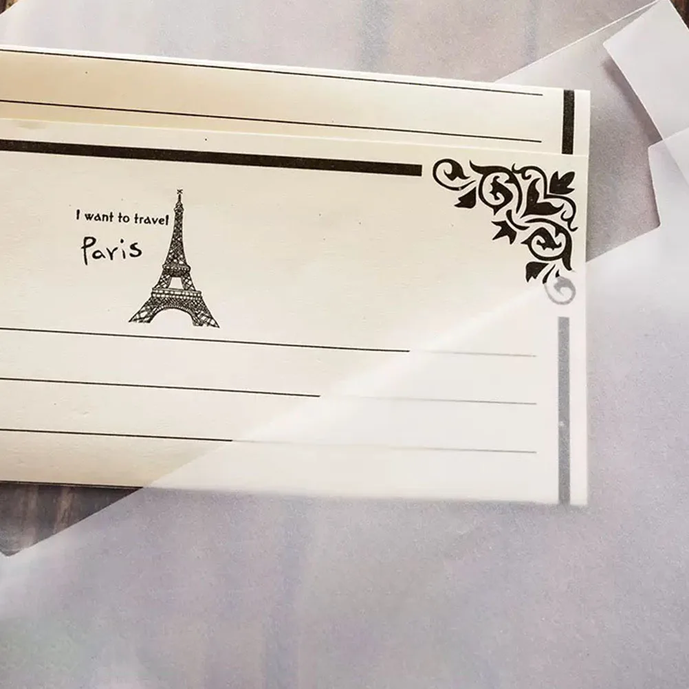 

20Pcs Multi-Function Translucent Paper Envelopes Wedding Invitation Cards Greeting Festival Party Letter Storage Blank Wraps