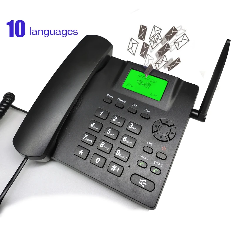 Cordless phone for old people GSM Support SIM Card Fixed handfree cell Landline mobile Wireless Telephone home office house