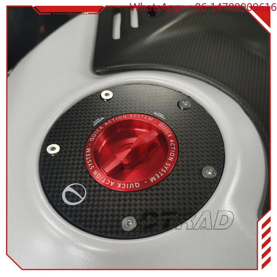 DTRAD Carbon Fiber Aluminum Alloy Racing Quick Release Fuel Tank Cap Cover For Aprilia RSV 1000 R/RSV4 TUONO V4 R/RR/ FactoryMot
