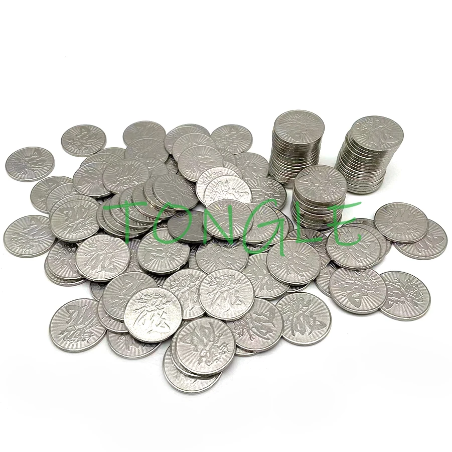 Arcade Amusement Park Game Machine Coin, Stainless Steel Token Coin, Customized, Made in China, 25*1.8mm, 100 PCs/Bag