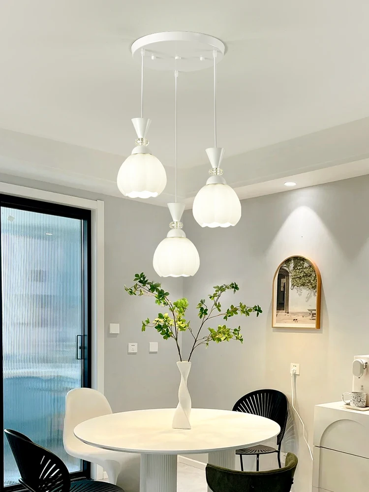 

Dining room chandelier simple modern creative crystal office tearoom bar table lamp 35 long straight table lamps