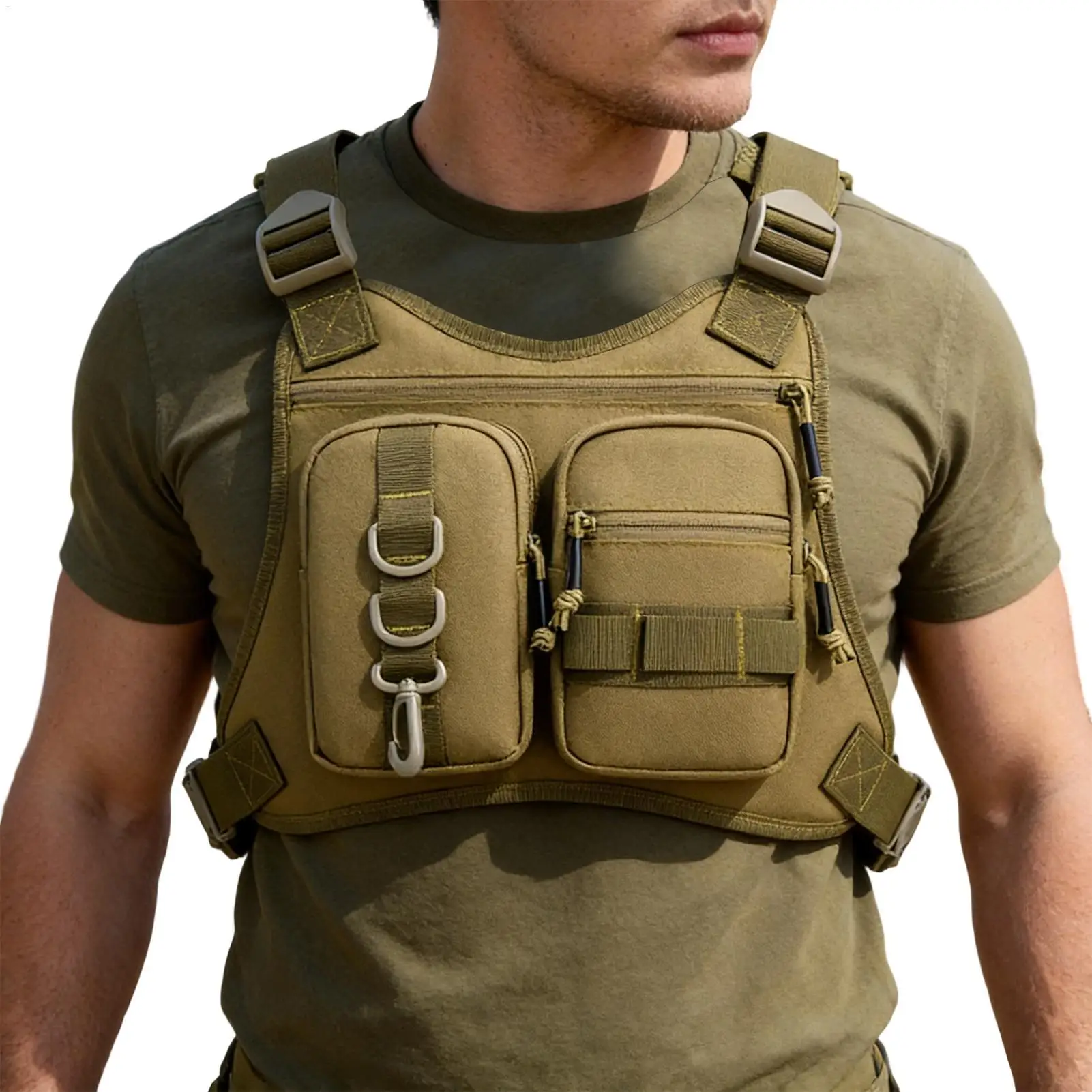 

Легкая эргономичная нагрудная сумка-жилет с регулируемыми ремнями для хранения вещей, для велоспорта, бега, пеших прогулок, путешествий и занятий спортом