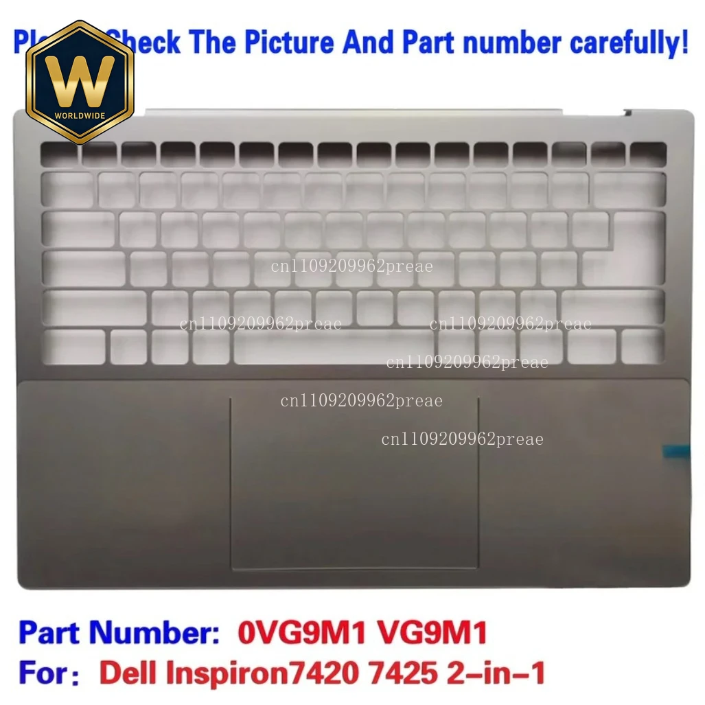 

Корпус (крышка) C для Dell Inspiron 7420 7425 2-в-1, верхняя часть корпуса (пальмрест) 0VG9M1