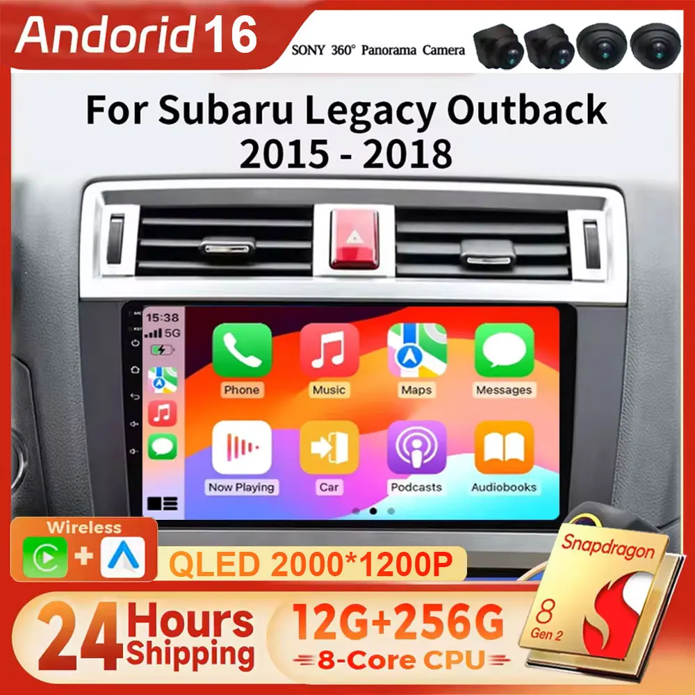 Android Auto Car Radio For Subaru Legacy Outback 2015-2018 Multimedia Player 4G Autoradio GPS Navi Stereo Carplay 2din Head Unit