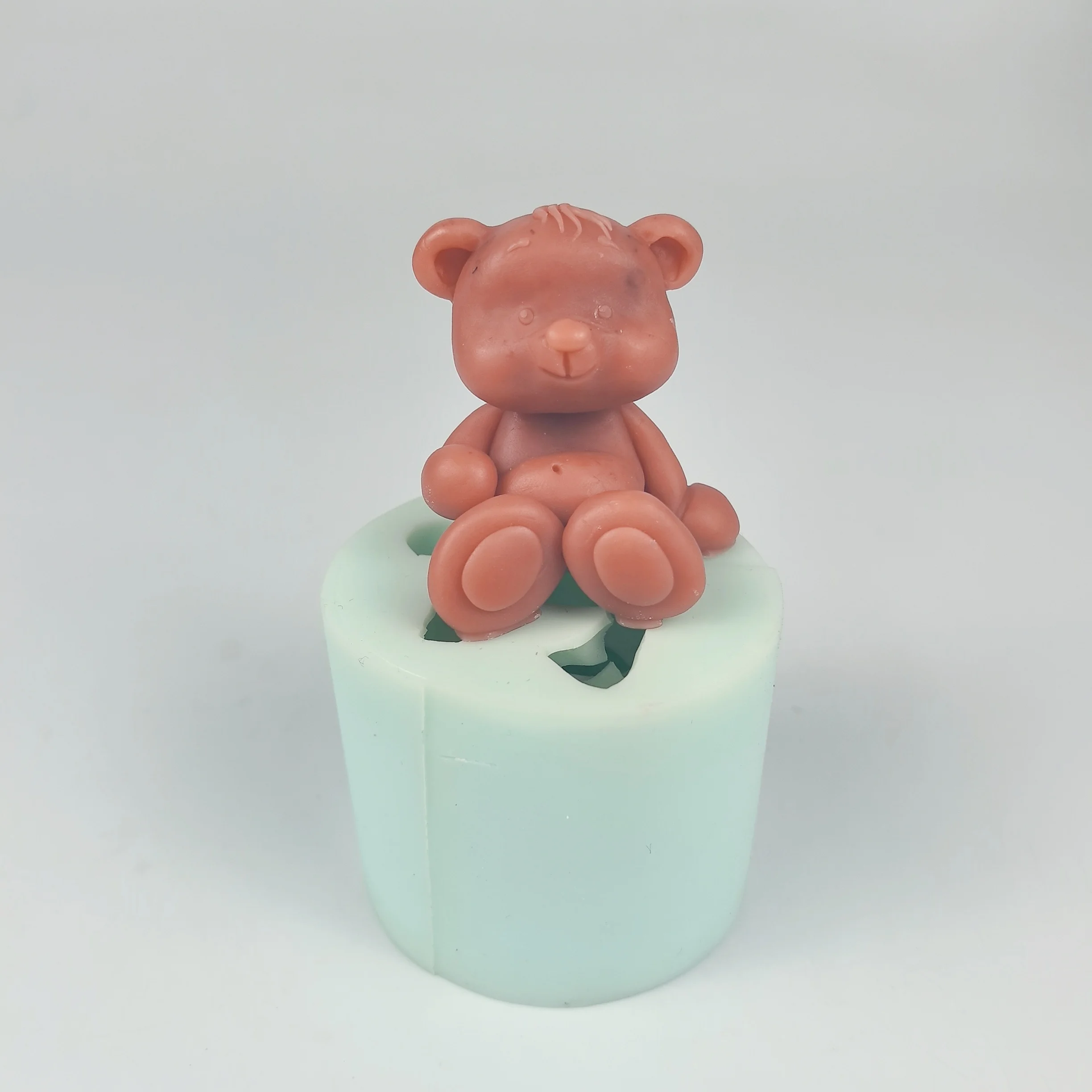 

3D Animals Mold Sitting Bear Moulds Silicone Candle Soap Molds Clay Resin Cake Decor Wedding Birthday Candles Handmade DW0855