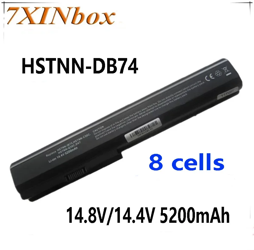 Imagem -01 - Bateria Portátil 7xinbox com 14.4v e 5200mah para hp Pavillon Hdx18 Dv7 593553501 593553001 593553-001 bateria portatil 7xinbox com 144v e 5200mah para hp pavillon hdx18 dv7 593553501 593553001 593553 001 01