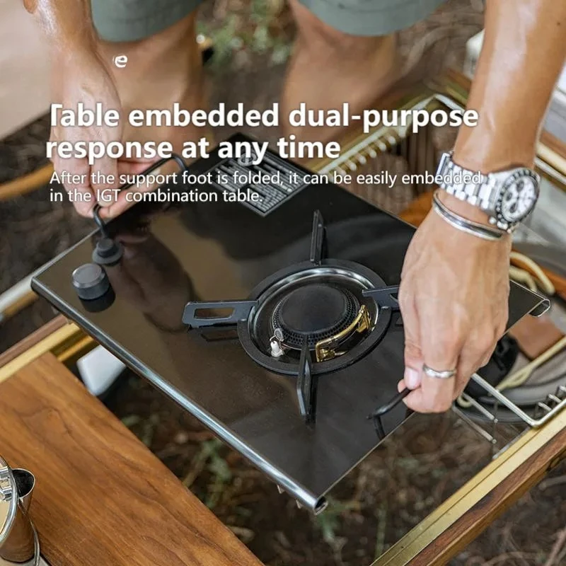 

Газовая плита 4 кВт, горелка с высокой тепловой мощностью, сильный огненагреватель, печь, уличный походный стол, кулинария, нержавеющая сталь