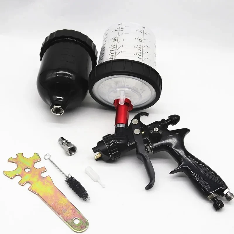 HVLP Automotive Spray Gun - 1.4mm Nozzle with Paint Mixing Cup for Water-Based Coating