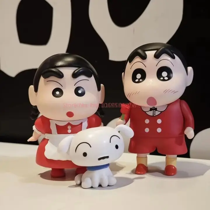 Coppia pastello Shin-Chan Figura Ornamento da tavolo Decorazione creativa Soggiorno Mobile TV Nuova casa Decorazione di inaugurazione della casa Regalo