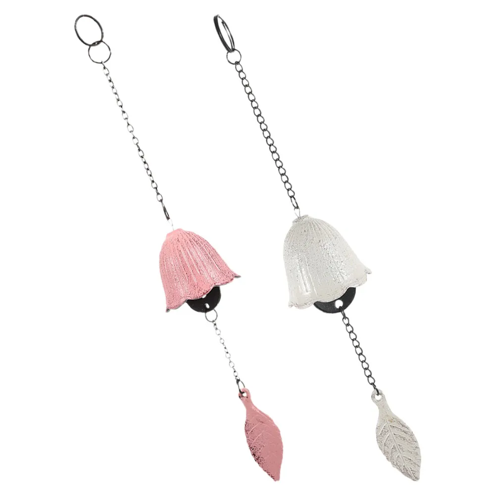 

2Pcs Vintage Metal Wind Chime Durable Wrought Iron Hanging Bell for Balcony Garden Porch Decor Hanging Bell Chimes