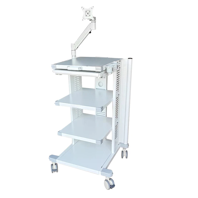 Endoscopy Cart With Swing Arm Endoscopy Trolly Mobile Endoscopic Cart  Trolley