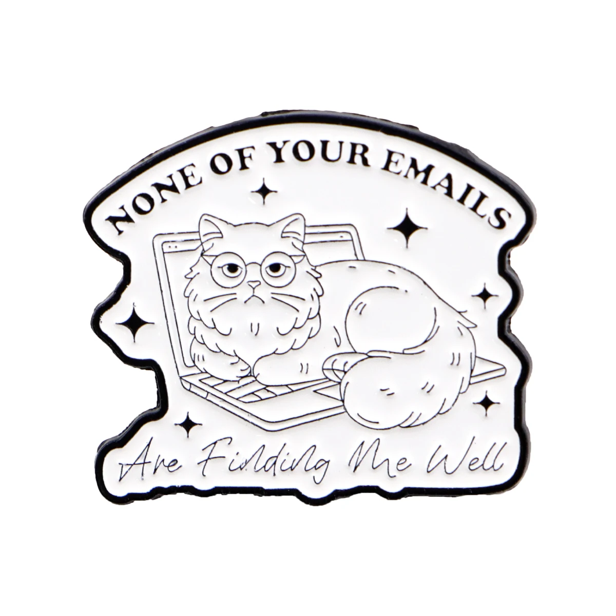 Funny Animals Enamel Pin, Cartoon Cat Brooch