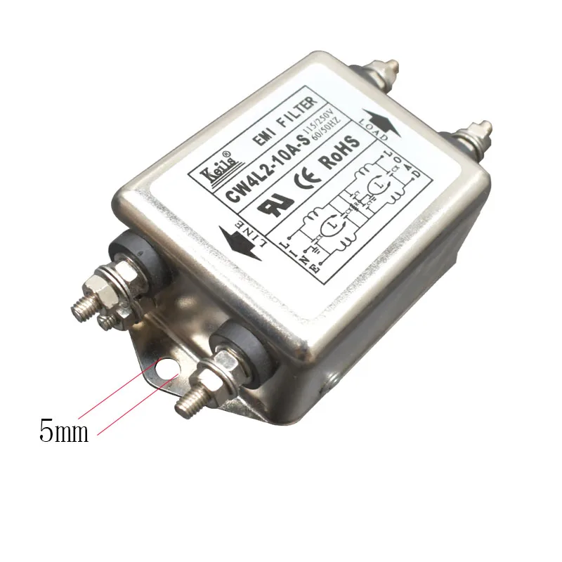Anti-interferência do filtro da c.a. 115-250v febre 50/60hz do carro do purificador de energia cw4l do soquete da c.c. do emi