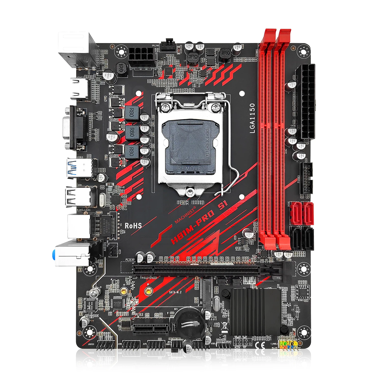 MACHINIST H81 Motherboard LGA 1150 NVME M.2 Slot Support i3 i5 i7/Xeon E3 V3 Processor DDR3 RAM H81M-PRO S1 Mainboard