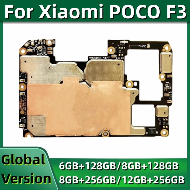 Imagem -02 - Placa-mãe para Xiaomi Poco f3 5g Placa-mãe Redmi K40 Placa Lógica Desbloqueada Original 128gb 256gb Sistema Miui Global