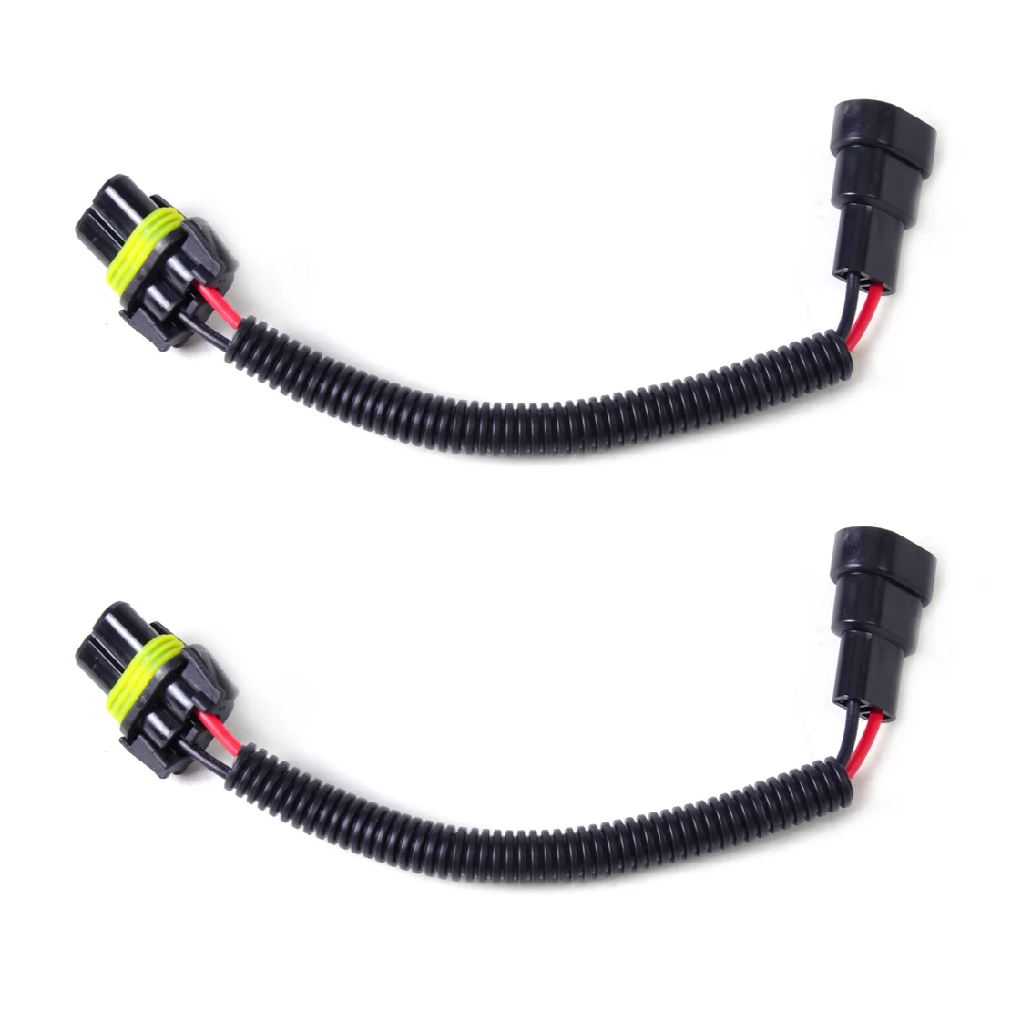 CITALL 2pcs Black Color HB4 9006 9012 Extension Wiring Harness Socket Plug Wire for HB4 9006 9012 Headlight Fog Light