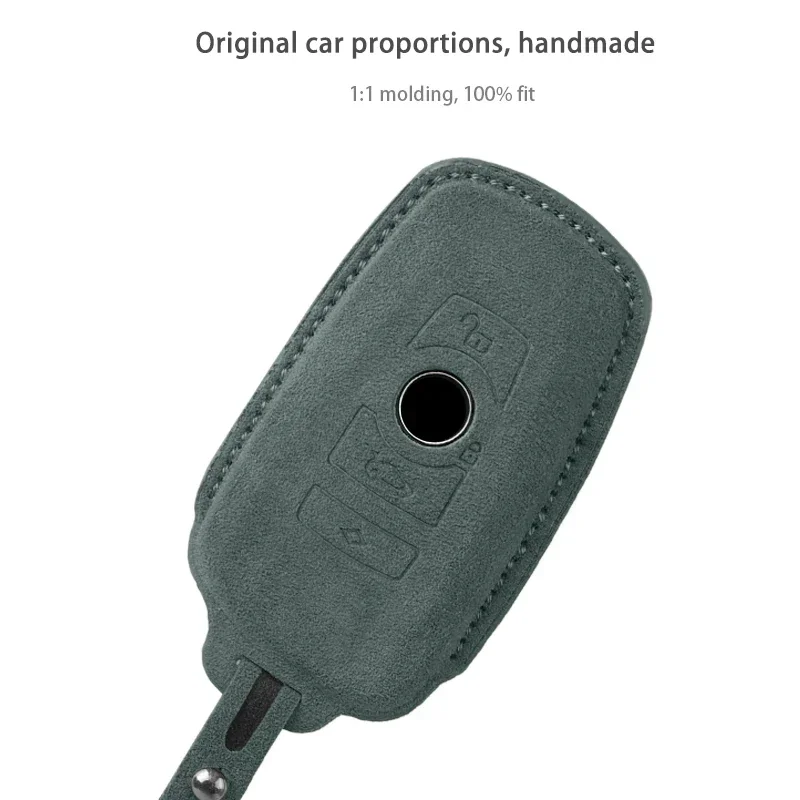 Italy Super Suede For BMW F20 F30 F31 F34 F32 F36 G20 G30 F10 F11 F07 G11 X1 X3 F25 X4 F26 X5 F15 X6 F16 X7 I3 M3 Key Case Cover