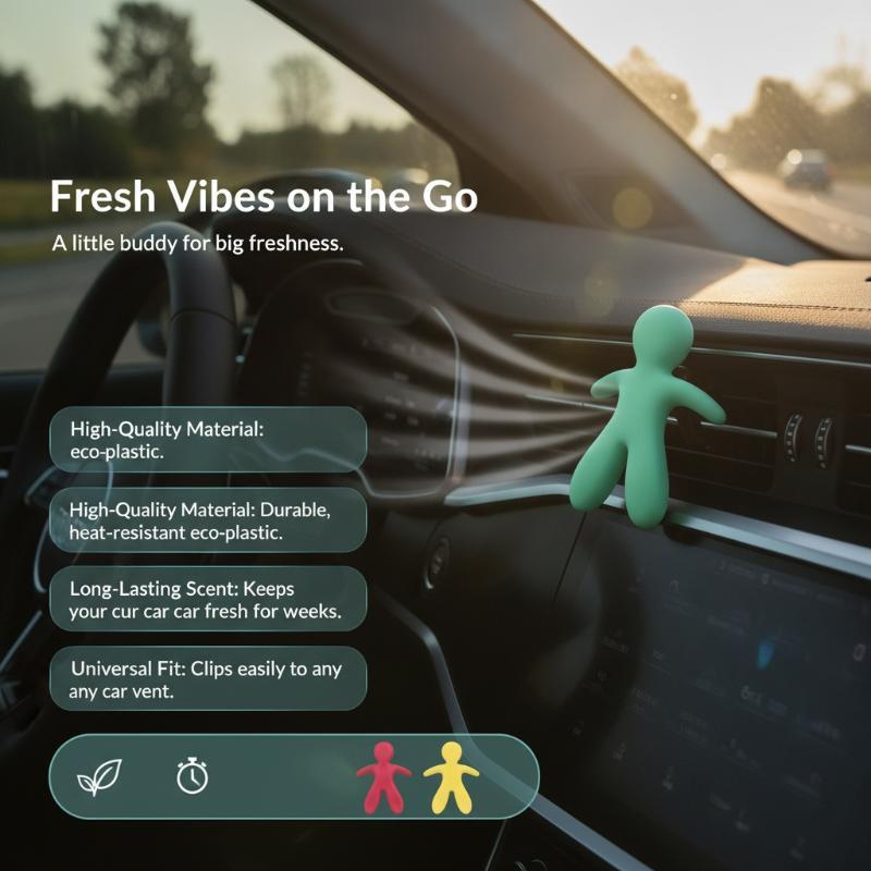 3D Creative Little Elves Air Freshener Natural Fruit Fragrance Car Air Vent Outlet Solid Aromatherapy Fashion Cute Car Interior