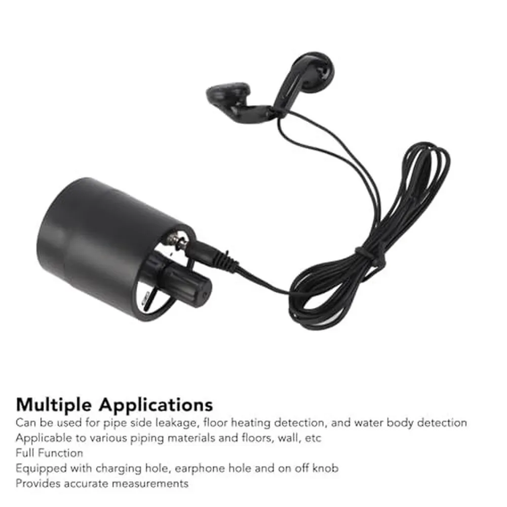 Sound Analyzer and Water Leak Detector for Professional Pipe Inspection on Walls Floors Concrete Steel Wood Glass