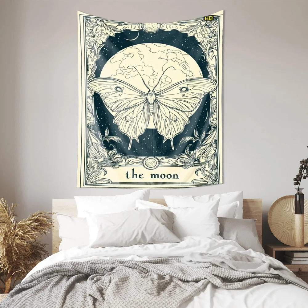 Dreamy Moon Butterfly Bedroom Wall Decor Fabric Hanging