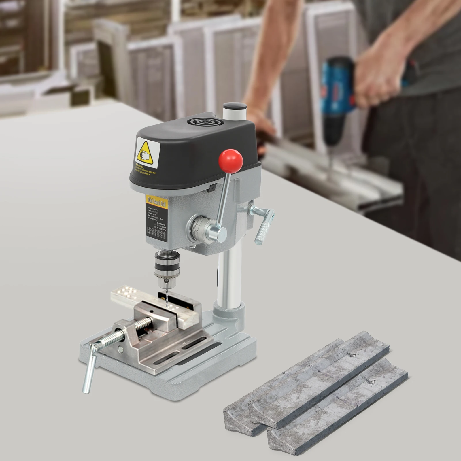 

Portable 340W Electric Mini Drill Press Corded Mini Table Drill for DIY Crafts 110V